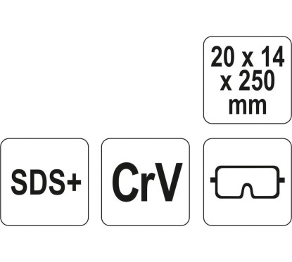 Dluto sds plus 20x14x250 crv YATO YAT YT-4721