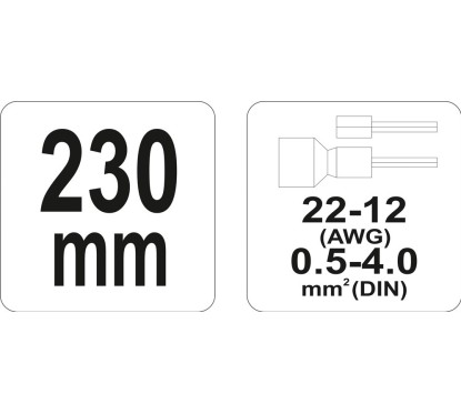 Pince de serrage connecteurs 0,5-4mmm2 YATO YAT YT-2299