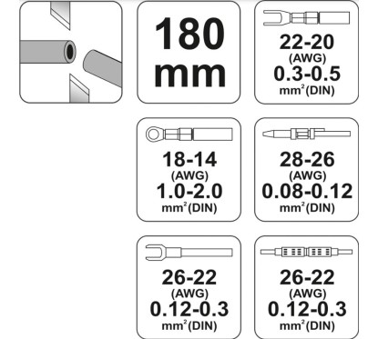 Pince à sertir connecteur YATO YAT YT-2255