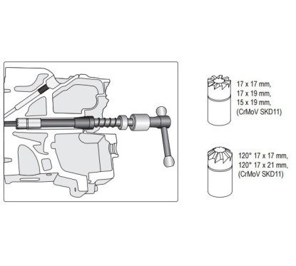 Coupe-siège d'injecteur diesel à rail commun YATO YAT YT-17625