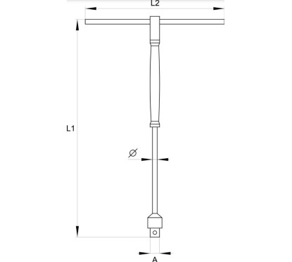 Adaptateur type-t avec poignée rotative 1/2 YATO YAT YT-1567