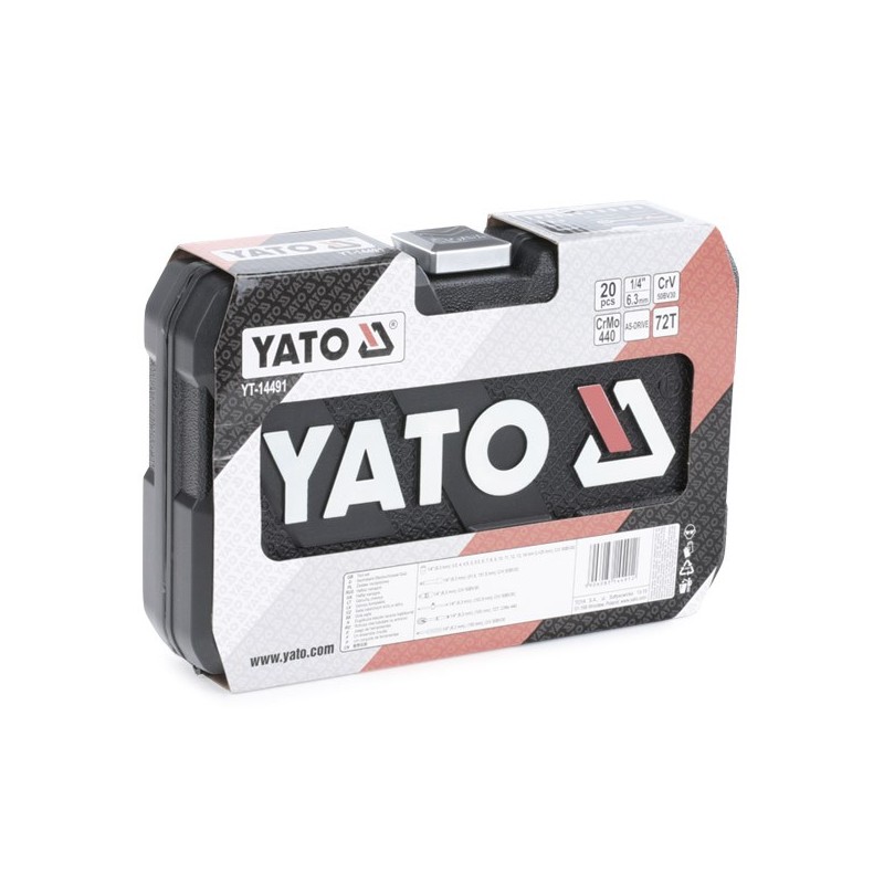 Jeu d'outils 1/4, 20 pièces, xs YATO YAT YT-14491