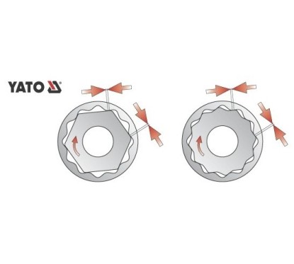 Douille 22mm 1/2 12-cat cv krotka YATO YAT YT-1284