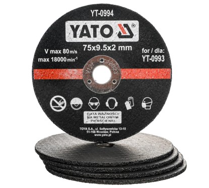 Kpl disques à couper métal 75mm 5pcs YATO YAT YT-0994