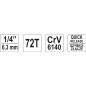 Cliquet courbé 1/4 pouce YATO YAT YT-0730