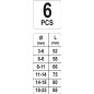 Jeu d'extracteurs de vis, 6 pcs YATO YAT YT-0590