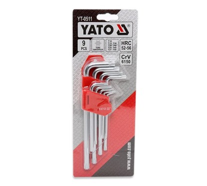 Clés torx 9 pièces t10 - t50 cr-v YATO YAT YT-0511