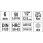 Clé de serrure hexagonale 1/2 6mm l55mm YATO YAT YT-04382
