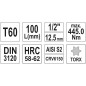 Clé torx 1/2 t60 l100mm YATO YAT YT-04328