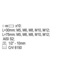 Kpl clés spéciales /spline/ 11 pièces YATO YAT YT-0415