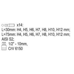 Kpl clés spéciales /imbus/ 15 pièces YATO YAT YT-0413
