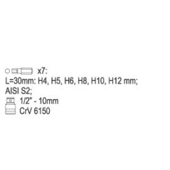 Kpl clés spéciales /imbus/ 7 pièces YATO YAT YT-0412