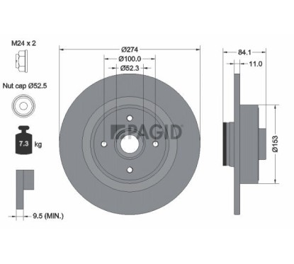 Disques de frein PAGID 55232