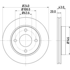 Disques de frein PAGID 51023PRO