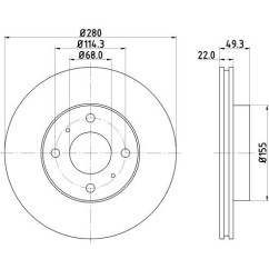 Disques de frein PAGID 50342PRO