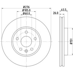 Disques de frein PAGID 53908PRO
