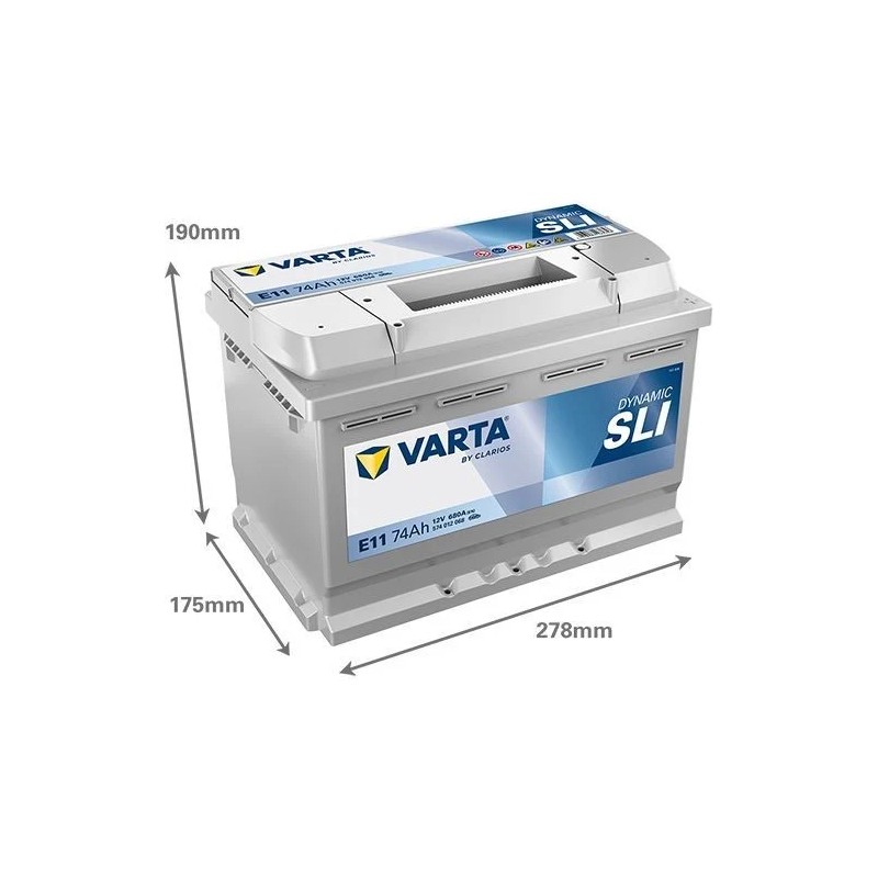 Batterie (de voiture) VARTA 74 Ah 574012068K262