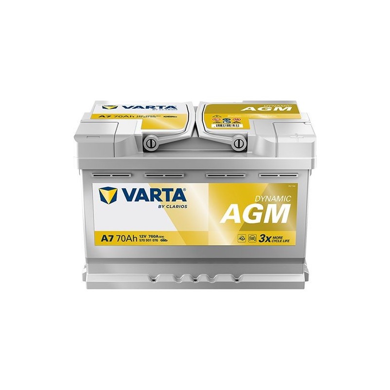 Batterie AGM (de voiture) VARTA 70 Ah 570901076K262