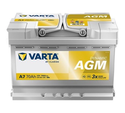 Batterie AGM (de voiture) VARTA 70 Ah 570901076K262