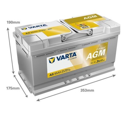 Batterie AGM (de voiture) VARTA 95 Ah 595901085K262